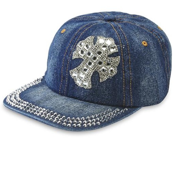 cross baseball cap with cross and crystals